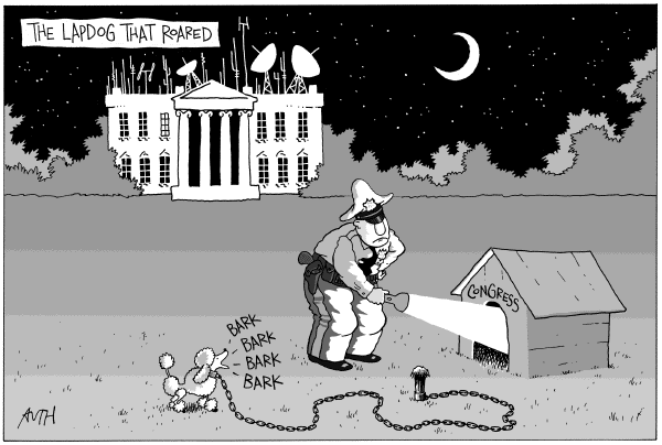 Editorial Cartoon by Tony Auth, Philadelphia Inquirer on FBI Raids Congressional Office