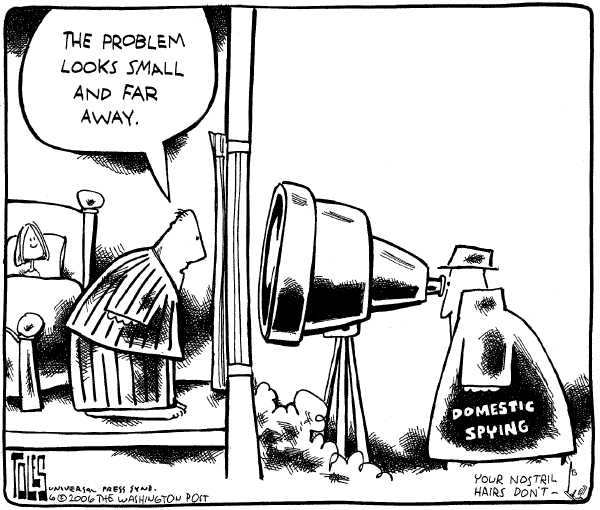 Editorial Cartoon by Tom Toles, Washington Post on Another Day of No Attacks in US