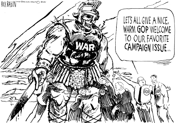 Editorial Cartoon by Rex Babin, Sacramento Bee on Parties Gear Up for Campaigns
