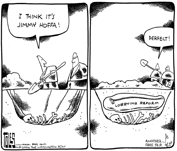 Editorial Cartoon by Tom Toles, Washington Post on Congress Stays the Course