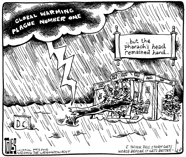 Editorial Cartoon by Tom Toles, Washington Post on Huge Storms Drench East Coast