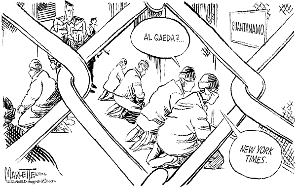 Editorial Cartoon by Doug Marlette, Tallahasee Democrat on White House Seething Over Leak