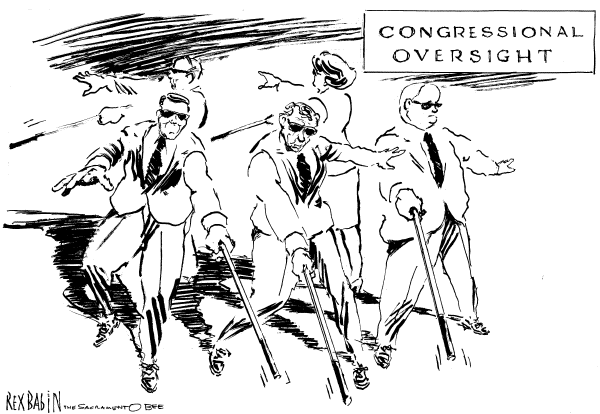 Editorial Cartoon by Rex Babin, Sacramento Bee on White House Claims More War Powers