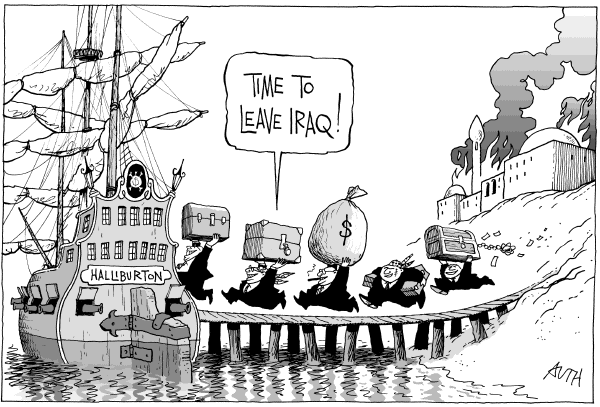 Editorial Cartoon by Tony Auth, Philadelphia Inquirer on Situation Grows More Dire in Iraq