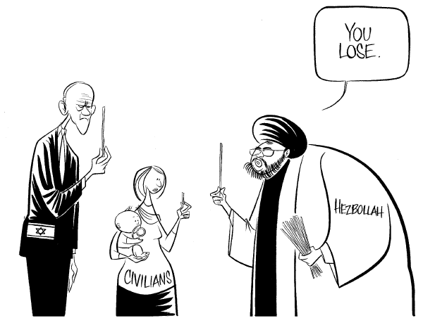 Editorial Cartoon by Ann Telnaes, CWS/CartoonArts Intl. on Fighting Escalates in Mideast