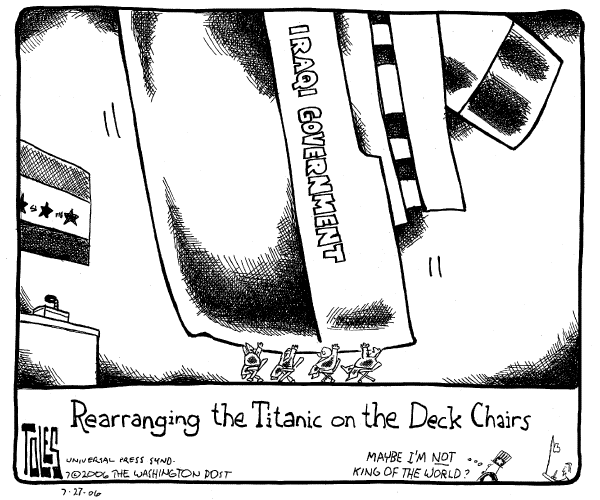 Editorial Cartoon by Tom Toles, Washington Post on Iraq Disintegrates into Chaos
