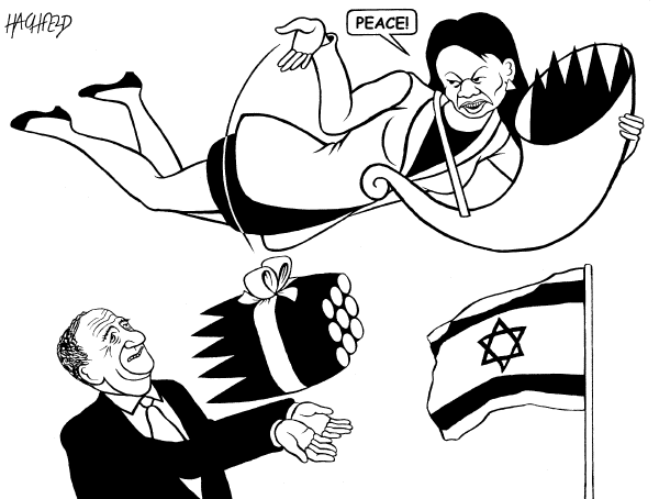 Editorial Cartoon by Rainer Hachfeld, Neues Deutschland, Germany on US Opposes Cease-fire, Backs Israel