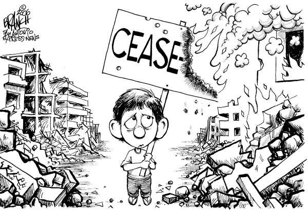 Editorial Cartoon by John Branch, San Antonio Express-News on Israel Invades Lebanon