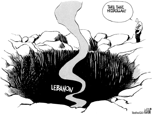 Editorial Cartoon by Don Wright, Palm Beach Post on Israel Invades Lebanon