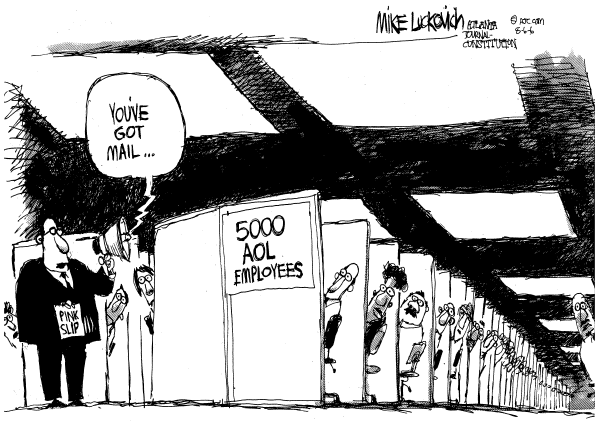 Editorial Cartoon by Mike Luckovich, Atlanta Journal-Constitution on Economy on Course, White House Says