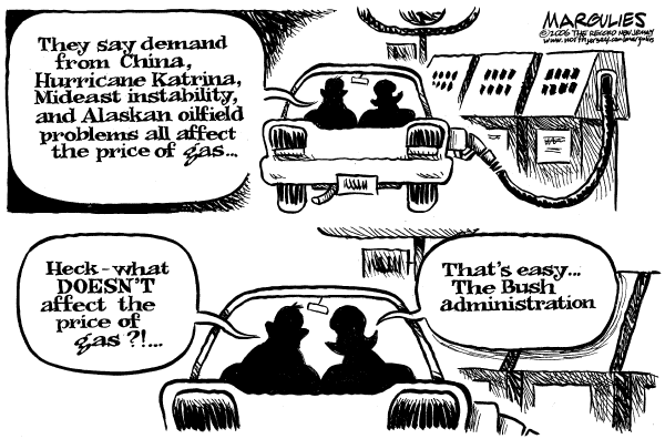 Editorial Cartoon by Jimmy Margulies, The Record, New Jersey on Oil Profits to Rise Further
