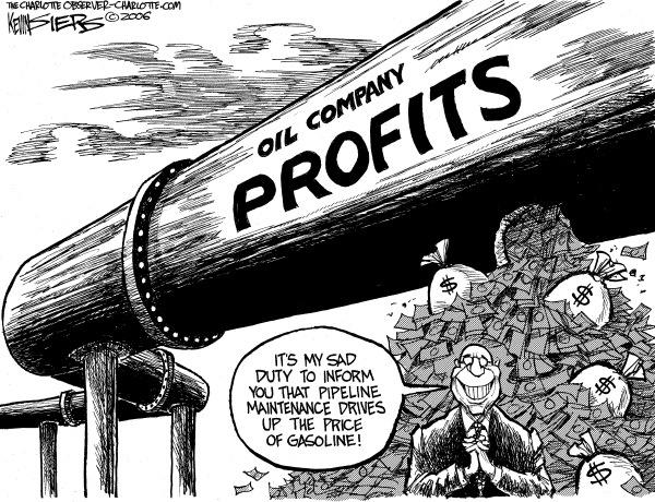 Editorial Cartoon by Kevin Siers, Charlotte Observer on Oil Prices to Rise Again