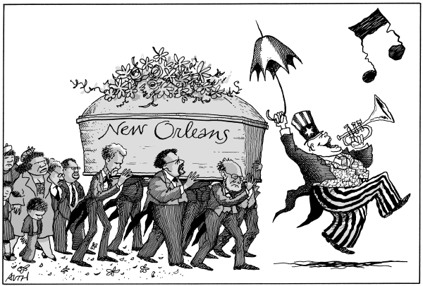 Editorial Cartoon by Tony Auth, Philadelphia Inquirer on In Other News