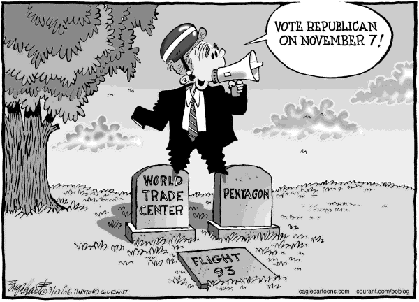 Editorial Cartoon by Bob Engelhart, Hartford Courant on Bush Delivers Major Speech