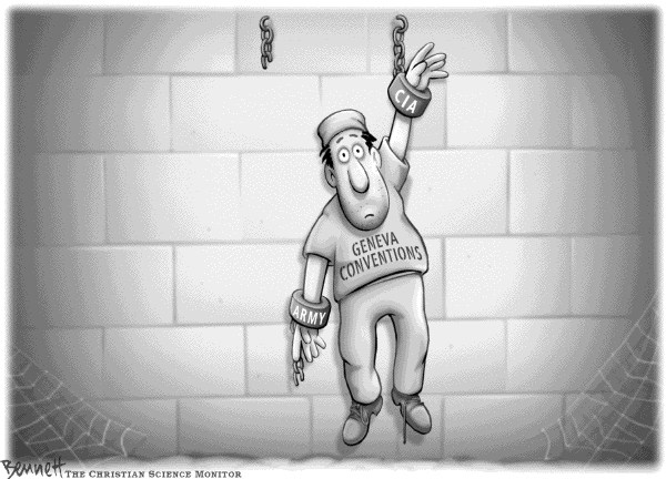 Editorial Cartoon by Clay Bennett, Christian Science Monitor on War on Terror Going Well at Home