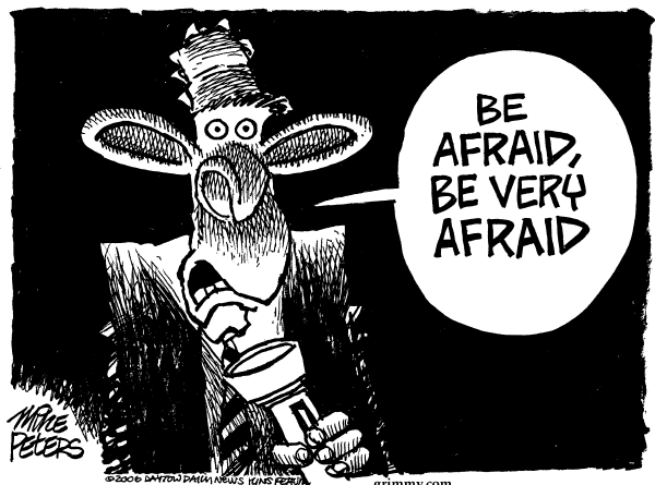 Editorial Cartoon by Mike Peters, Dayton Daily News on War on Terror Going Well at Home