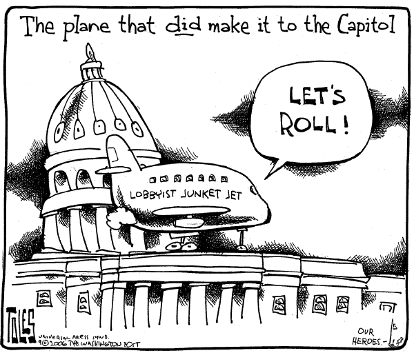 Editorial Cartoon by Tom Toles, Washington Post on 9/11 Questions Persist