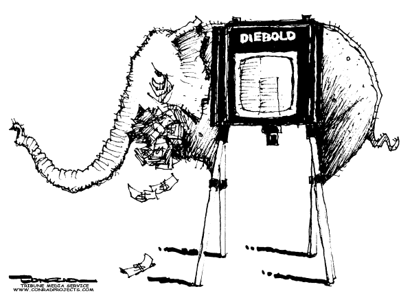 Editorial Cartoon by Paul Conrad, Tribune Media Services on Fall Races Heat Up