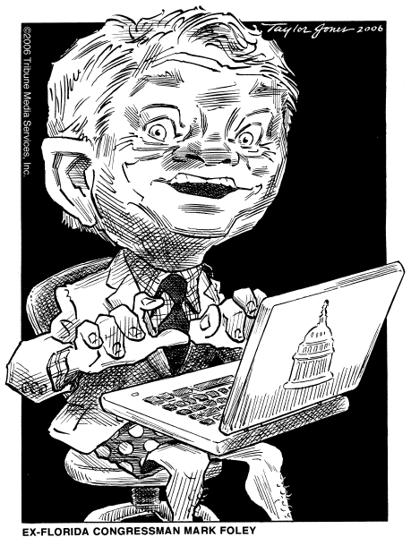 Editorial Cartoon by Taylor Jones, Tribune Media Services on Foley Resigns, Seeks Rehab