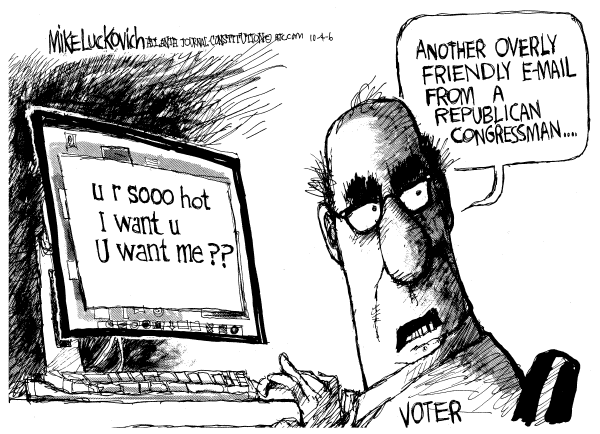 Editorial Cartoon by Mike Luckovich, Atlanta Journal-Constitution on GOP Rallies Around Traditional Values