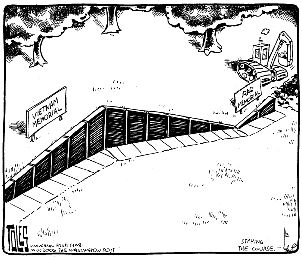 Editorial Cartoon by Tom Toles, Washington Post on Major Developments in Iraq