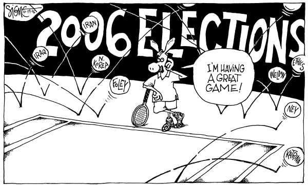 Editorial Cartoon by Signe Wilkinson, Philadelphia Daily News on Democrats Consider Options
