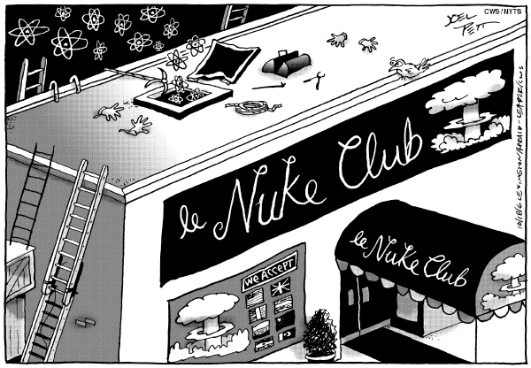 Editorial Cartoon by Joel Pett, Lexington Herald-Leader, CWS/CartoonArts Intl. on Fallout Over Nuke Test