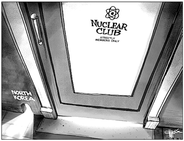 Editorial Cartoon by Rod Emmerson, New Zealand Herald, Auckland on Fallout Over Nuke Test