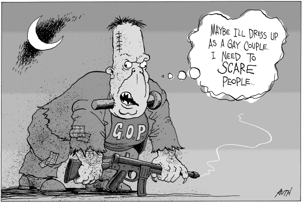 Editorial Cartoon by Tony Auth, Philadelphia Inquirer on Republicans Poised to Steal Elections