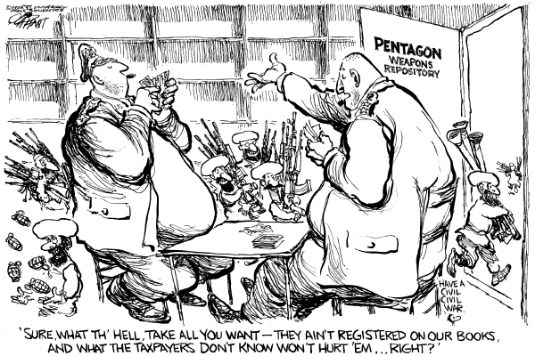 Editorial Cartoon by Pat Oliphant, Universal Press Syndicate on US Winning in Iraq, Bush Says