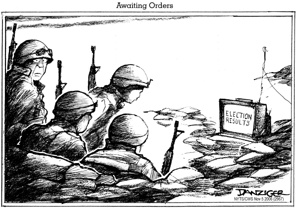 Editorial Cartoon by Jeff Danziger, CWS/CartoonArts Intl. on Choas Rages in Iraq
