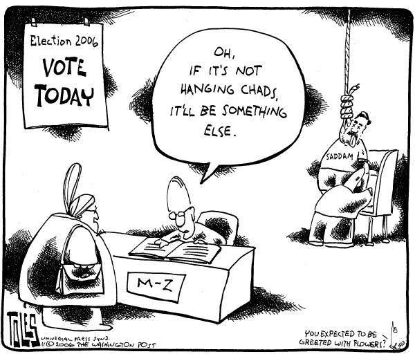 Editorial Cartoon by Tom Toles, Washington Post on Voters Made Big Decision
