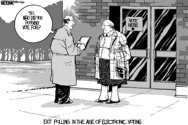 Editorial Cartoon by Drew Sheneman, Newark Star Ledger on Voters Made Big Decision