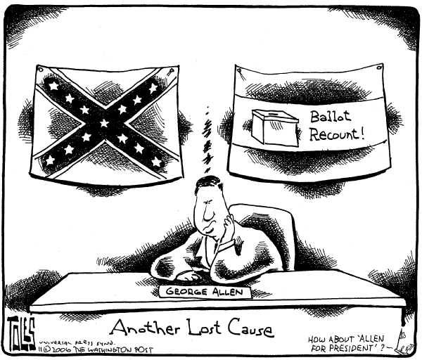 Editorial Cartoon by Tom Toles, Washington Post on Voters Spoke In No Uncertain Terms