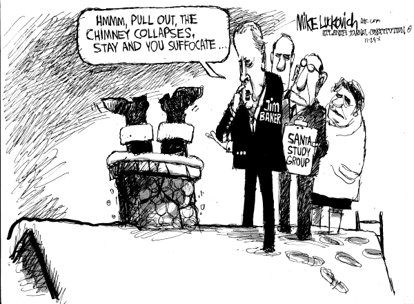 Editorial Cartoon by Mike Luckovich, Atlanta Journal-Constitution on Holiday Season Officially Begins