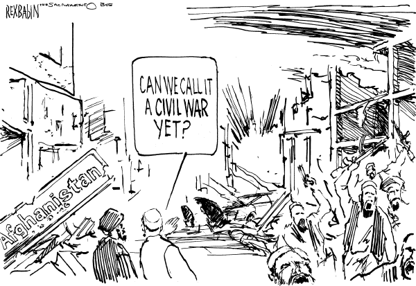 Editorial Cartoon by Rex Babin, Sacramento Bee on Iraq Braces for Next Phase