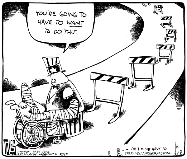 Editorial Cartoon by Tom Toles, Washington Post on Iraq Braces for Next Phase