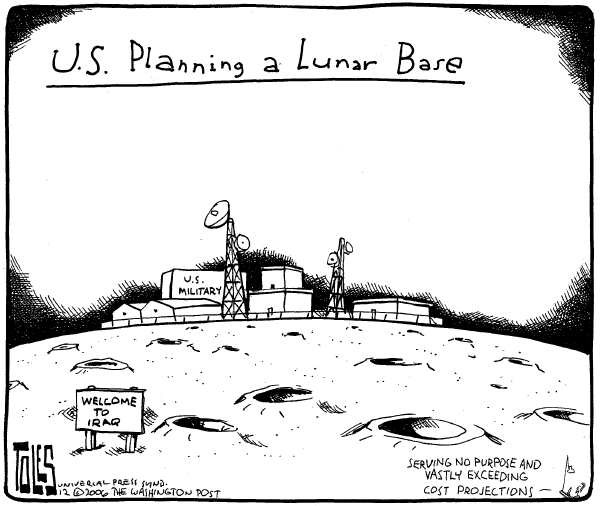 Editorial Cartoon by Tom Toles, Washington Post on Iraq Braces for Next Phase