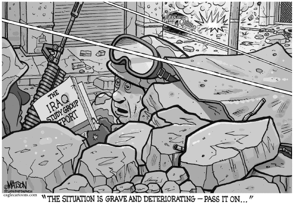 Editorial Cartoon by RJ Matson, Cagle Cartoons on Hopeful Signs in Iraq