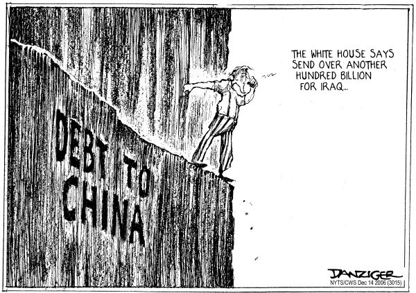 Editorial Cartoon by Jeff Danziger, CWS/CartoonArts Intl. on Economy Setting Records