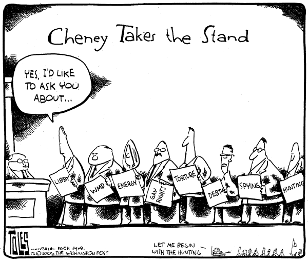 Editorial Cartoon by Tom Toles, Washington Post on US Mission Remains Clear