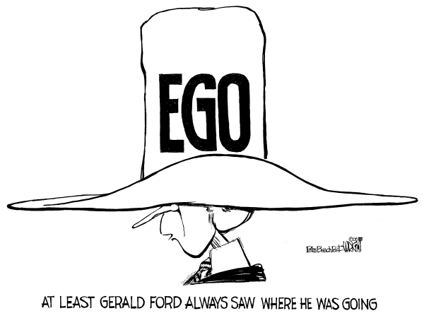Editorial Cartoon by Don Wright, Palm Beach Post on President Contemplates Future