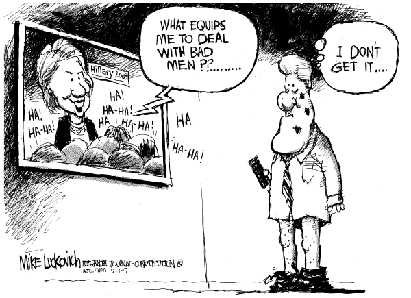 Editorial Cartoon by Mike Luckovich, Atlanta Journal-Constitution on Presidential Campaigns in High Gear