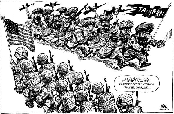 Editorial Cartoon by KAL (Kevin Kallaugher), The Economist, London, CWS/CartoonArts Intl. on War on Terror Intensifies