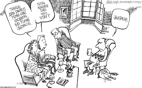 Editorial Cartoon by Mike Keefe, Denver Post on In Other News