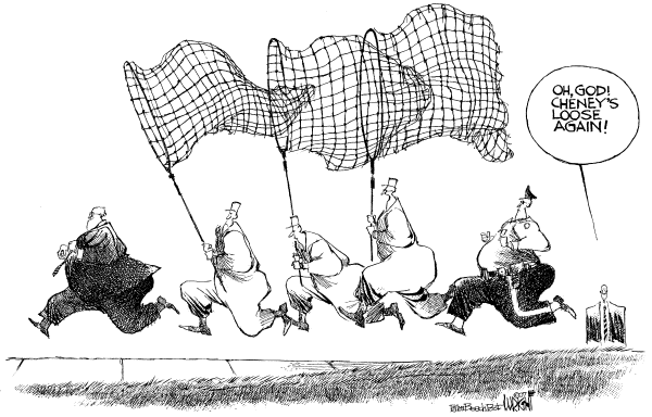 Editorial Cartoon by Don Wright, Palm Beach Post on Cheney Has Blood Clot, Other Problems