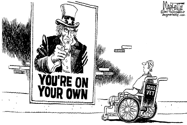 Editorial Cartoon by Doug Marlette, Tallahasee Democrat on US Soldiers Treated Inhumanely
