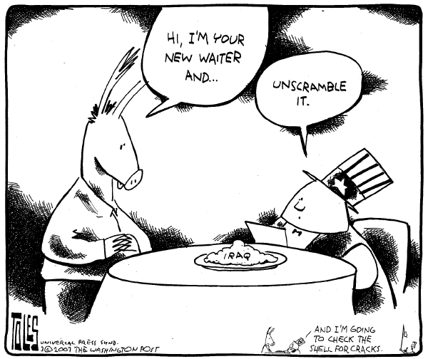 Editorial Cartoon by Tom Toles, Washington Post on Little Change in Iraq