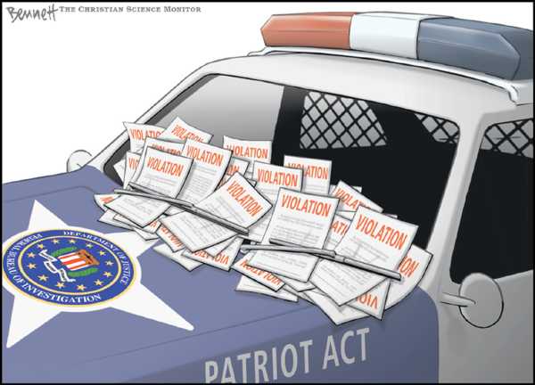 Editorial Cartoon by Clay Bennett, Christian Science Monitor on In Other News