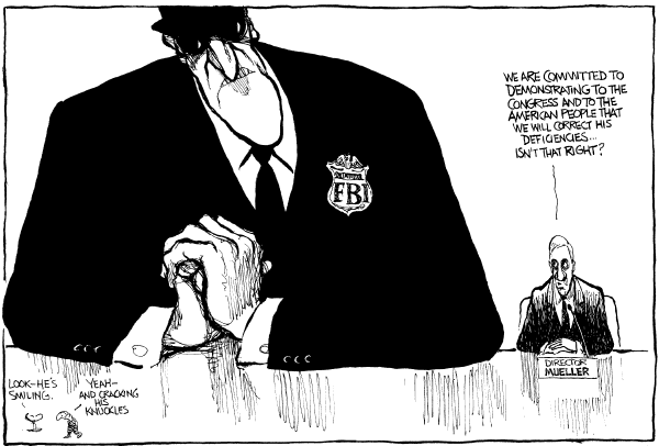 Editorial Cartoon by Pat Oliphant, Universal Press Syndicate on In Other News